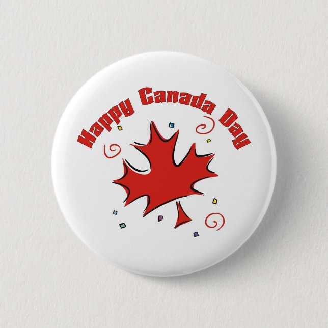 Happy Canada Day 2 Inch Round Button (Front)