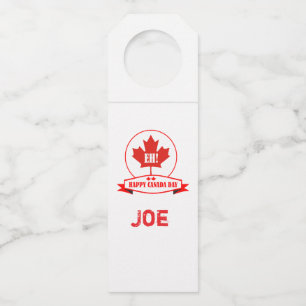 Happy Canada Day Bottle Hanger