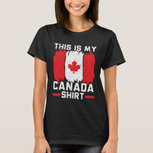 Happy Canada Day Canadian Canada Flag Maple Leaf   T-Shirt