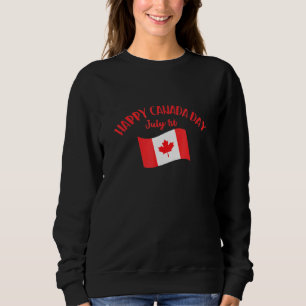 Happy Canada Day Canadian Flag Maple Patriotic Sweatshirt