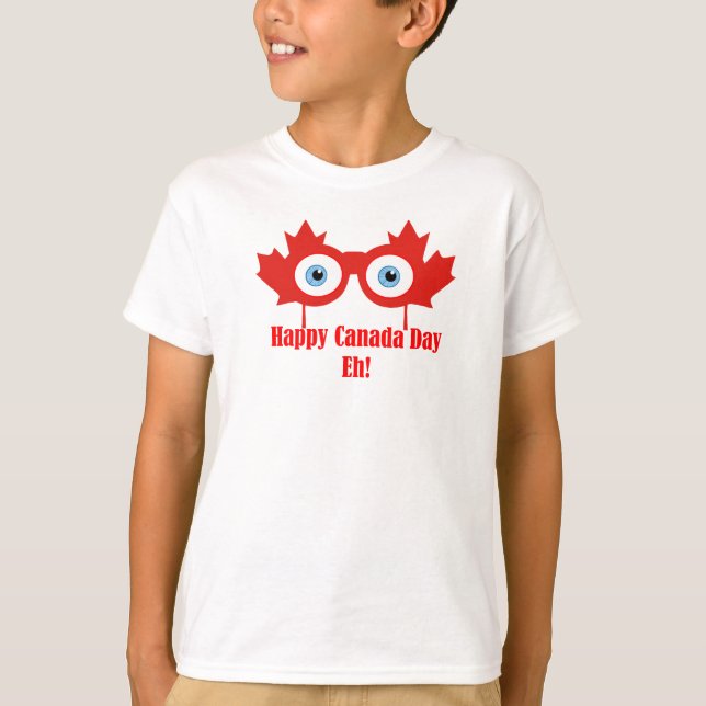 Happy Canada Day Eh Maple Leaf TShirt (Front)