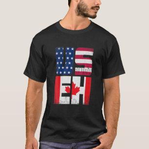 Happy Canada Day Funny American Canadian Flag Patr T-Shirt