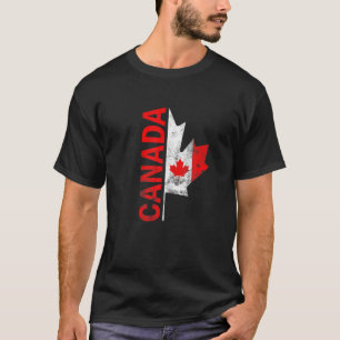 Happy Canada Day Funny Canadian Flag Reindeer Patr T-Shirt