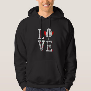 Happy Canada Day I Love Canada Maple Leaf Flag Hoodie