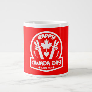 Happy Canada Day July 1    Large Coffee Mug
