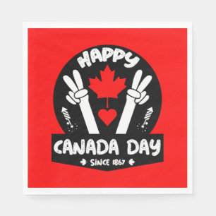 Happy Canada Day July 1    Napkin