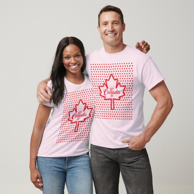 Happy Canada Day Maple Leaf Graphic Tee (Unisex)