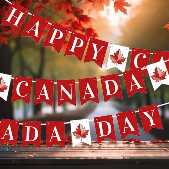 Happy Canada Day Maple Leaf ID1313 Bunting Flags (Creator Uploaded)