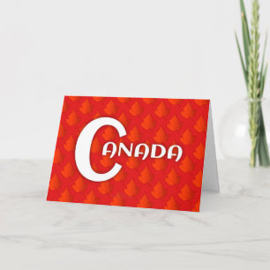 Happy Canada Day-Maple Leaves Card