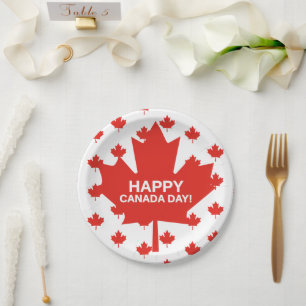 Happy Canada Day Paper Plate