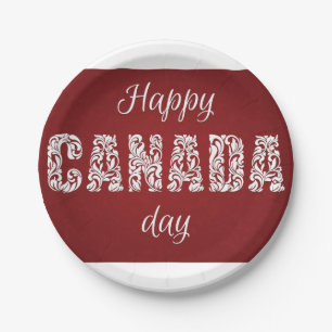 Happy Canada Day Paper Plate