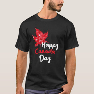 Happy Canada Day Party Canadian Flag Maple Patriot T-Shirt