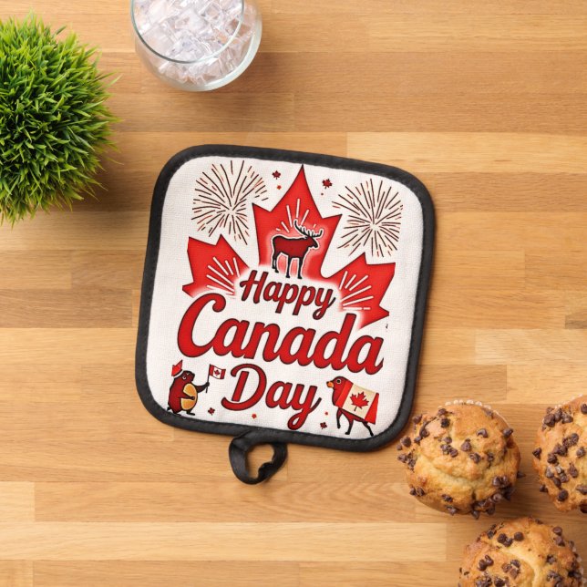 Happy Canada Day! Pot Holder (Top Down)