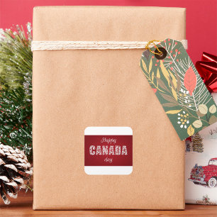 Happy Canada Day Square Sticker