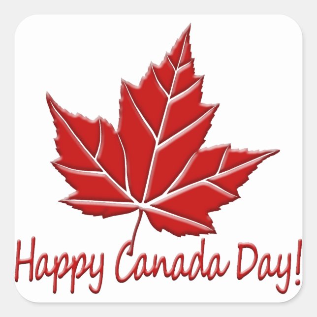 Happy Canada Day Stickers Personalized Canada Gift (Front)