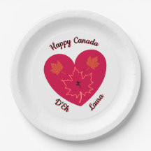 Happy Canada D'Eh Heart, Frog, Maple Leaves
