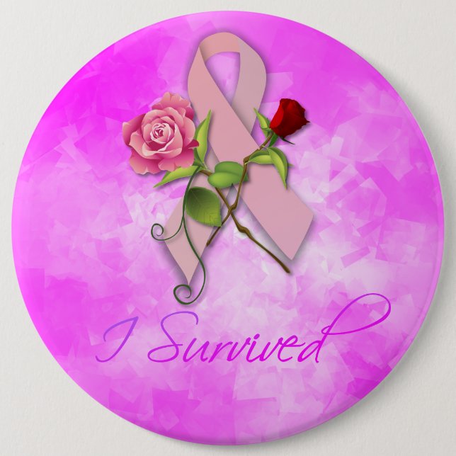 Happy Cancer-versary Pinback Button (Front)