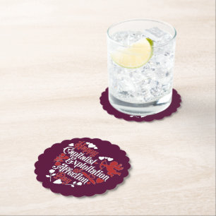 Happy Capitalist Exploitation of Affection Day Paper Coaster