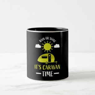 happy caravan camping trip coffee mug