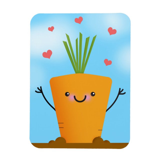 Happy Carrot Magnet (Vertical)