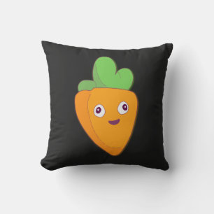 Happy Carrot Top 🥕 Throw Pillow