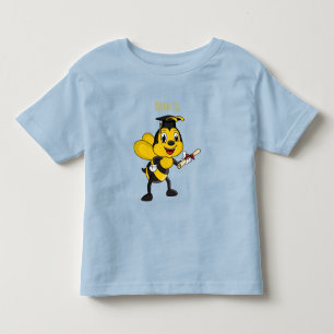 Happy cartoon bee graduation toddler t-shirt