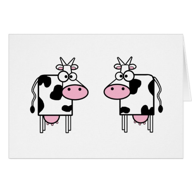 Happy Cartoon Cows (Front Horizontal)