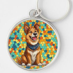 🐶 Happy Cartoon Dog For Pet Lover Gift 🐶 Keychain