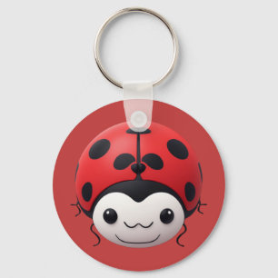 Happy Cartoon Ladybug baby shower gift Keychain