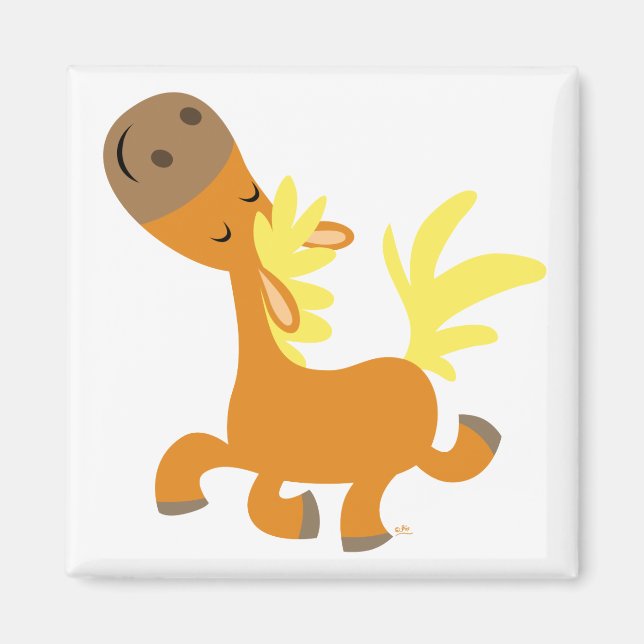 Happy Cartoon Pony magnet (Front)