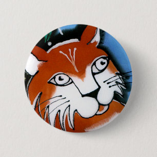 Happy Cat 2 Inch Round Button
