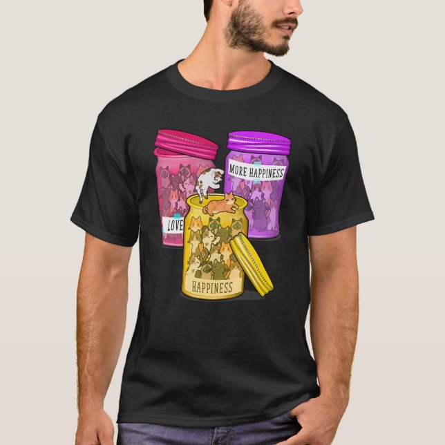Happy Cat Animal Happiness T-Shirt (Front)