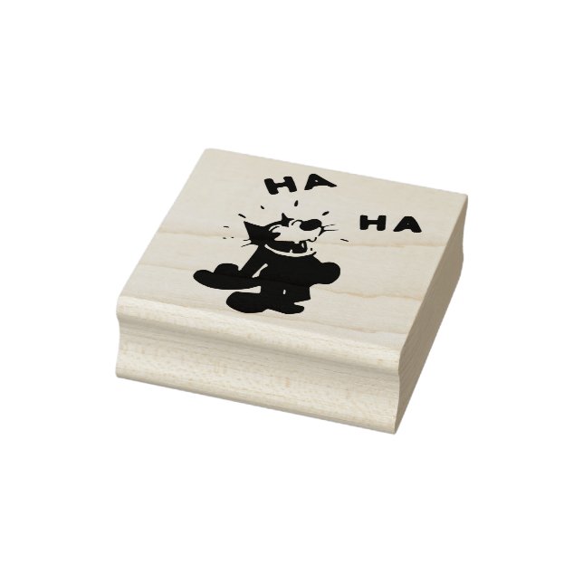 happy cat cartoon art stamp (Stamp)