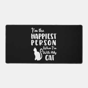 Happy Cat Cats Make Me Happy Desk Mat