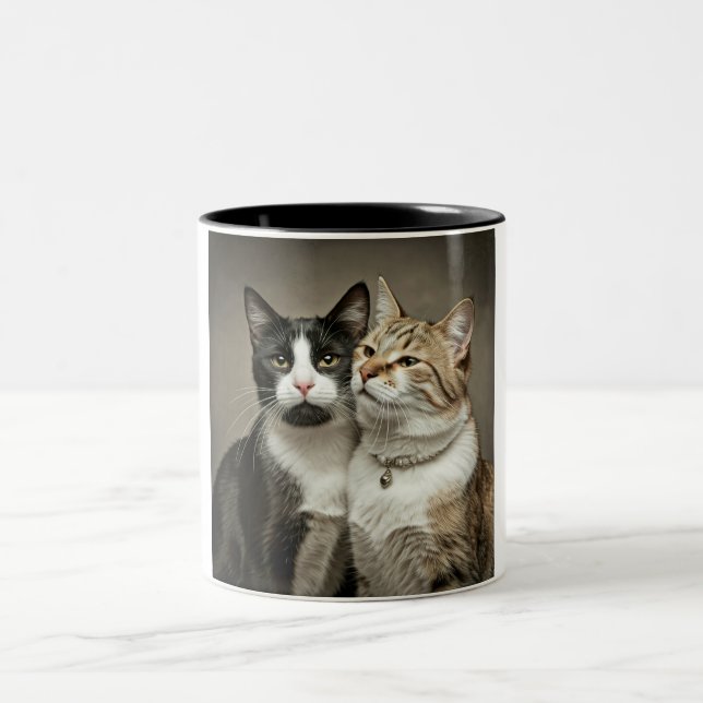 Happy Cat Couple Café Mug (Centre)