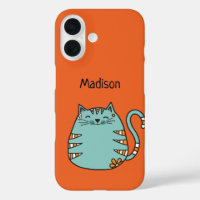 Happy Cat custom name & colour phone cases