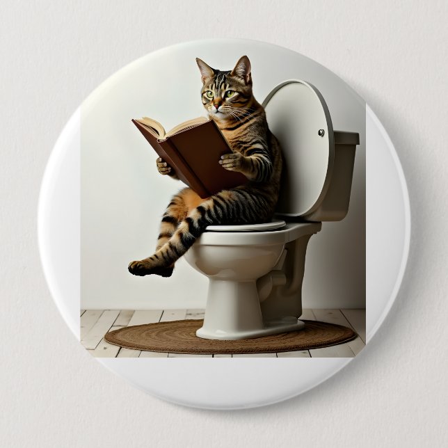 Happy Cat: Cute Kitten Design for Cat Lovers 4 Inch Round Button (Front)