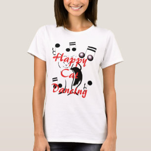 Happy Cat Dancing Fun Musical Dance Music T-Shirt