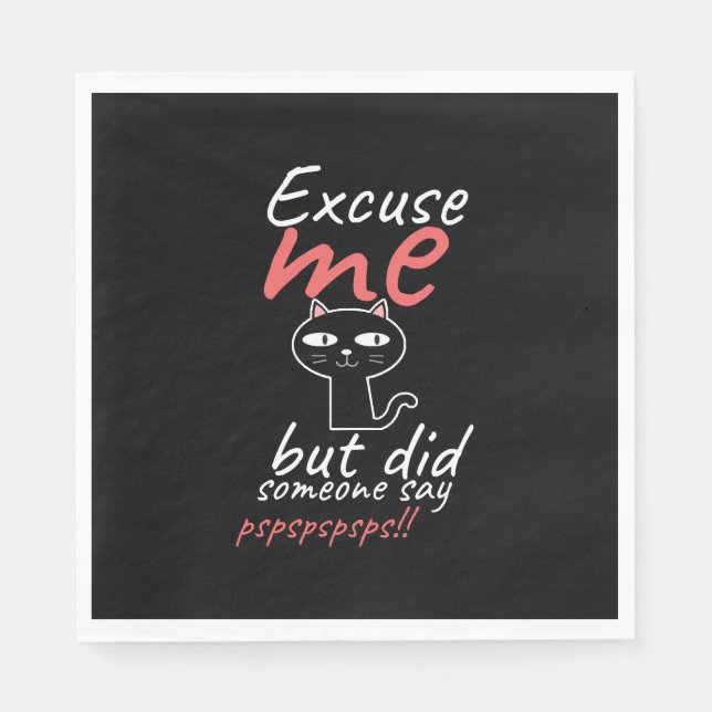 Happy Cat Day Napkin (Front)