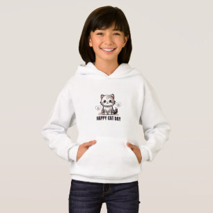 Happy Cat Day T-Shirt   Cute Cat Graphic Tee for F