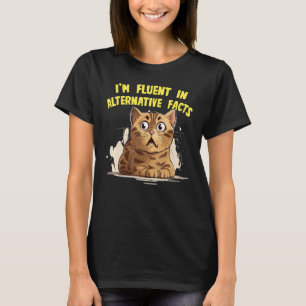 Happy Cat expression with funny white Lie ideas T-Shirt