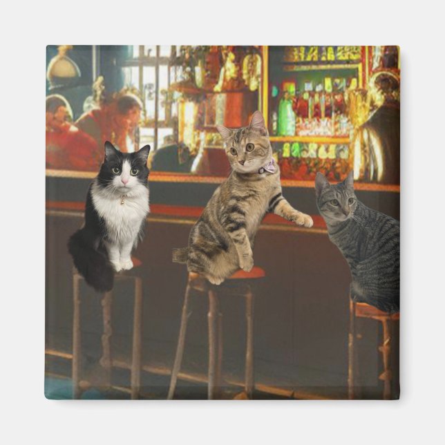 Happy Cat Hour Magnet (Front)