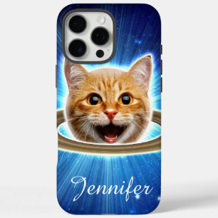 Happy cat in space.                                iPhone 16 pro max case