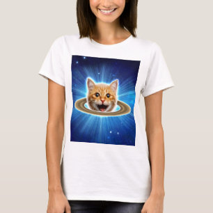Happy cat in space.                                T-Shirt