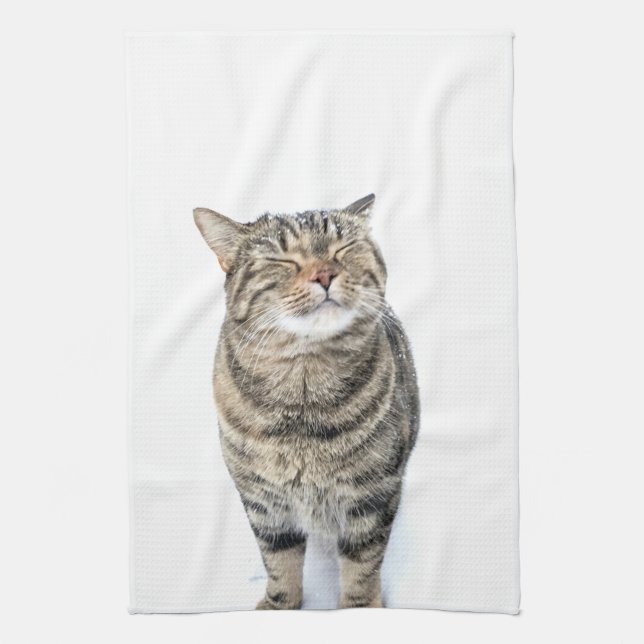 Happy Cat Kitchen Towel (Vertical)