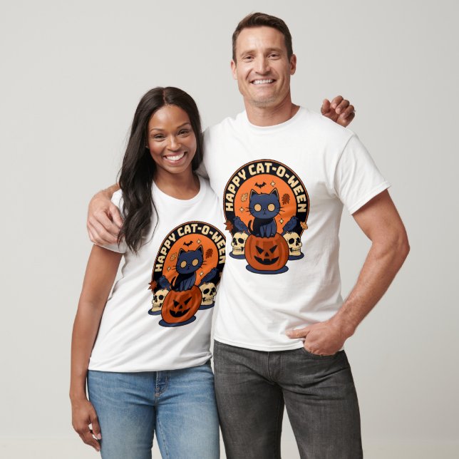 Happy Cat-O-Ween T-Shirt (Unisex)