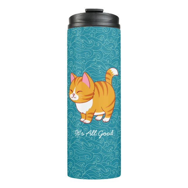 Happy Cat Personalized  Thermal Tumbler (Front)