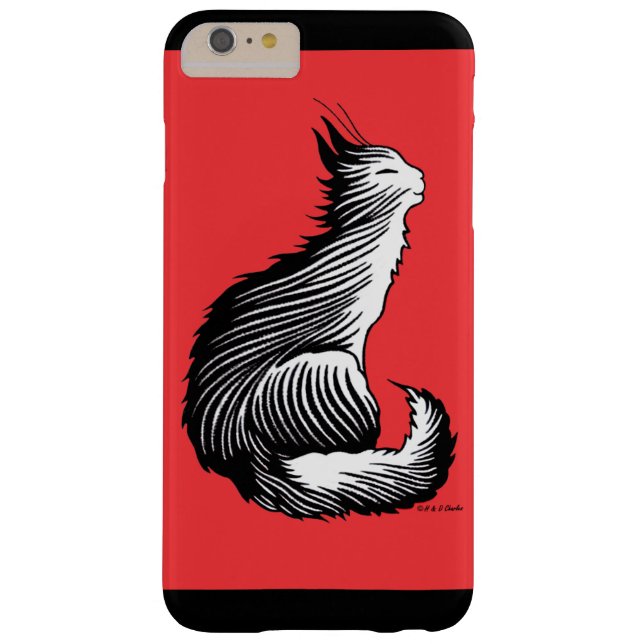 "Happy Cat" Red iPhone 6 Plus Case (Back)