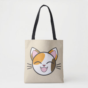 Happy cat tote bag
