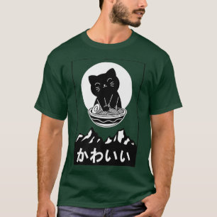 Happy Cat With Ramen  T-Shirt